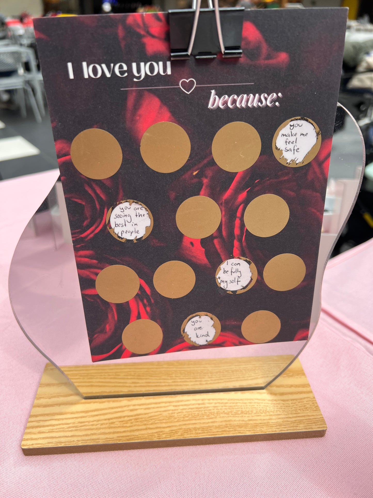 DIY Scratch Off Postcard / I love you because
