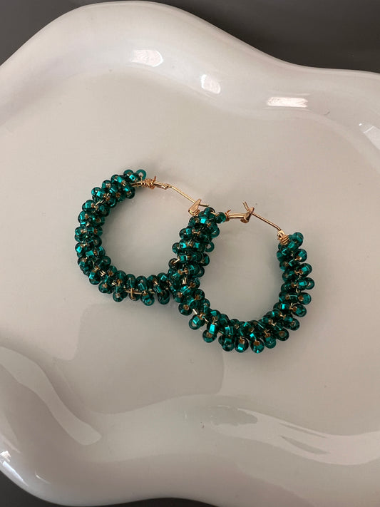 Emerald Hoops