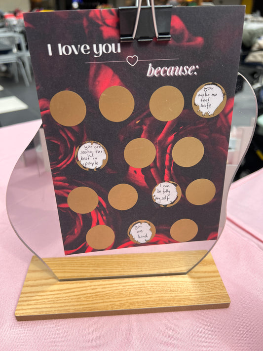 DIY Scratch Off Postcard / I love you because