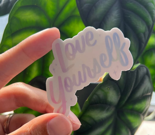 love yourself - sticker